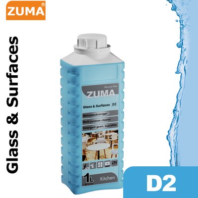 D2 Glass & Surfaces - универсальное моющее средство для всех поверхностей 1л ZM1LA6D2 фото