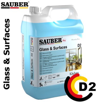 D2 Glass & Surfaces - universal cleaner for all surfaces 5L SBR5LA2D2 photo