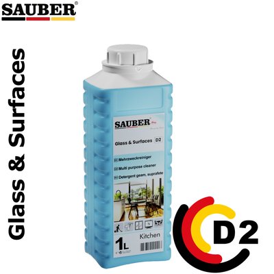 D2 Glass & Surfaces - detergent universal pentru toate suprafețele 1L SBR1LA6D2 fotografie