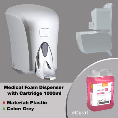 MFD - Dispenser medical pentru sapun spumant cu volum de 1000 ml - Gri OGC1PCSA11LMFDTFX fotografie