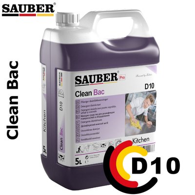 D10 - Detergent with disinfectant properties - Clean Bac - 5L SBR5LA2D10 photo