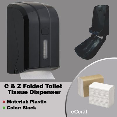 C & Z - Folded Toilet Tissue Dispenser - Black OGC1PCSA1BLCZ photo