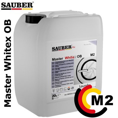 M2 - Жидкий порошок для белых вещей -  Master Whitex OB - 20л SBR20LA1M2 фото
