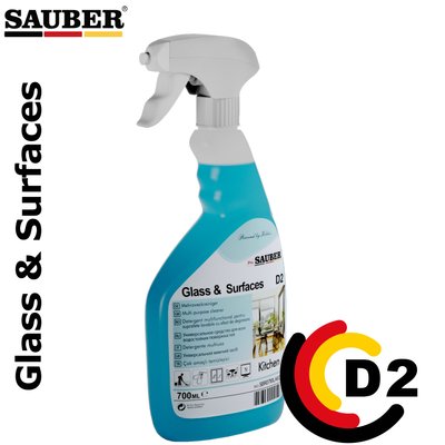 D2 Glass & Surfaces - detergent universal pentru toate suprafețele 700ml SBR07MLA6D2 fotografie